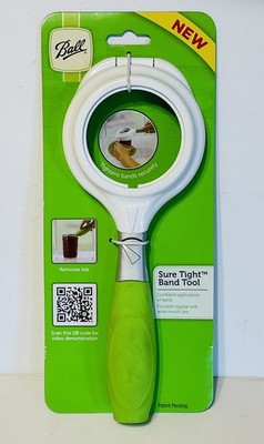 New Ball Sure Tight Band Tool Regular + Wide Mouth Canning Jars Removes Lids