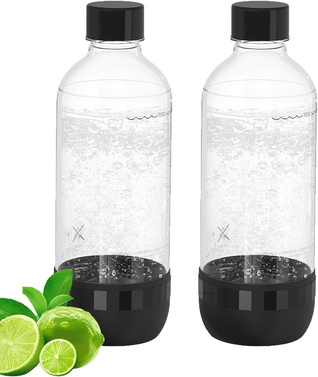 2-pack | Bpa-free Sparkling Water Bottles Black