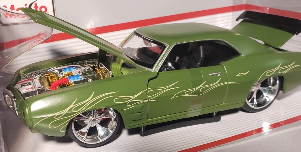 🔥Maisto-All Stars-1969 PONTIAC FIREBIRD-VERDE CON LLAMAS-1:24-¡Imprescindible verlo!! 👀 Foto 4 de 4