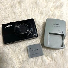 CANON POWERSHOT S90 10MP COMPACT DIGITAL CAMERA F2.0 CCD W BATTERY CHARGER
