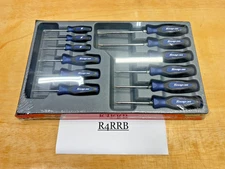 Snap-on Tools USA NEW 12PC POWER BLUE Soft Grip MIX Screwdriver Set SGDXW120BMB