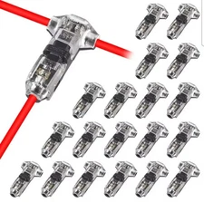 10pcs T-Type 1-Pin Quick Wire Splice Connectors – No Stripping, Tool-Free - NEW
