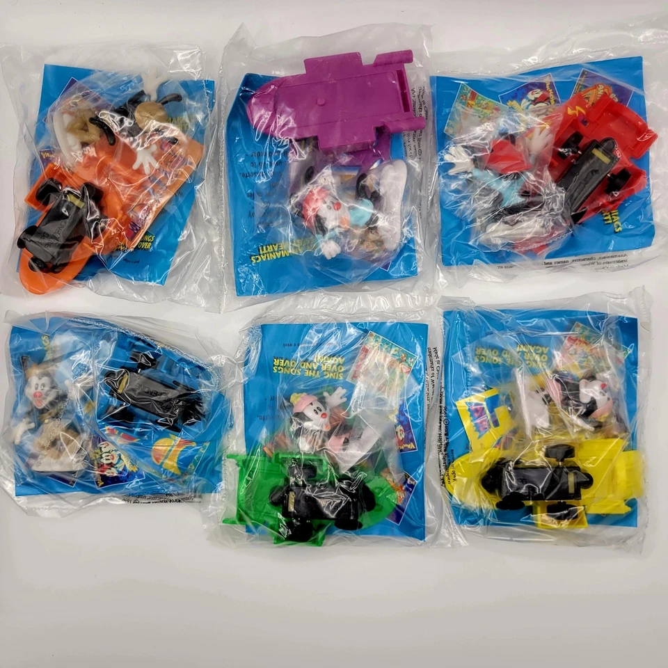 Complete Set of 6 - Jack In the Box Kids Meal Animaniacs Skate Racers + Bag - Image 3 of 4