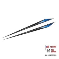 Cool Tpu Car Side Door Blade Emblem Stickers Waterproof 3d Car 2 Pcs Blue