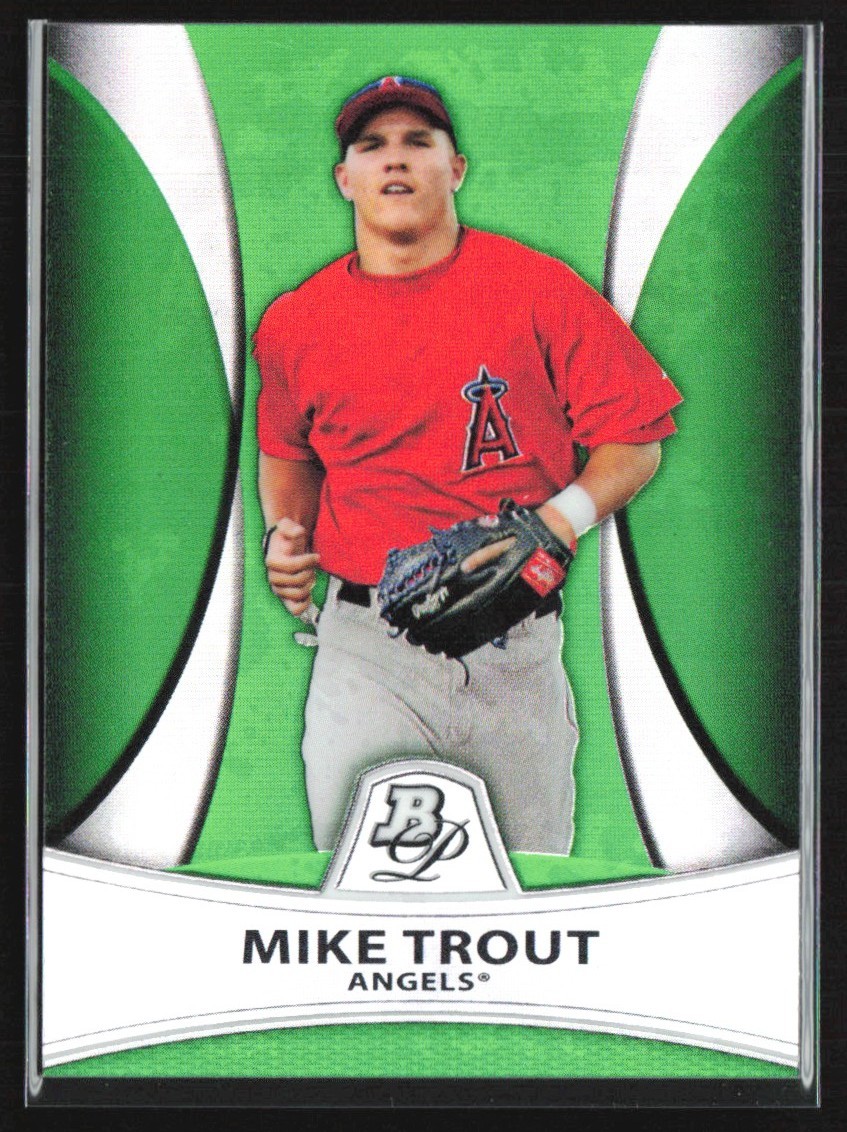 Mike Trout 2010 Bowman Platinum Prospects Green Refractor /499 A #PP5 Los