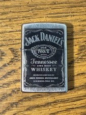 Zippo Jack Daniels Lighter 2016 July G 16 Chrome Whiskey Collectible USA Made