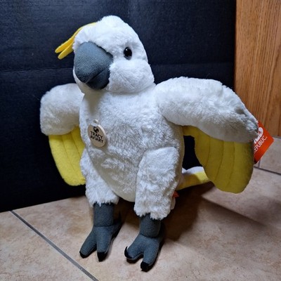 Wild Republic Plush Realistic Cockatoo Bird White Parrot #19345 Tracy Aviary 12''