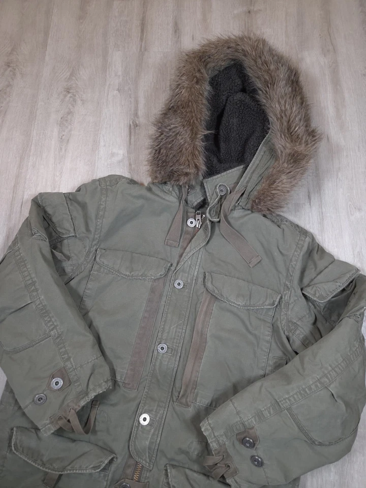 Parka GAP Cold Weather Gear 69 G.I.  Abrigo capucha de piel para hombre mediano Foto 4 de 4