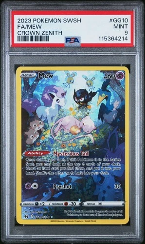 Mew GG10/GG70 Crown Zenith: Galarian Gallery Holo PSA 9
