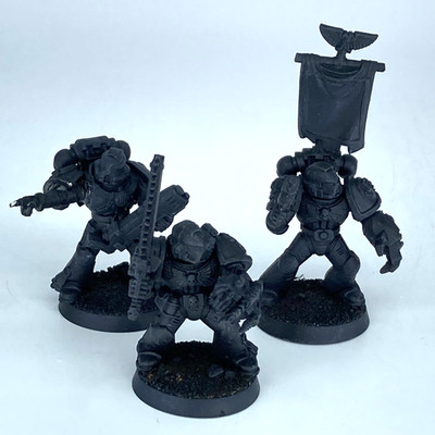 Space Marines Command Squad - Warhammer 40K Games Workshop Teil Metall C559