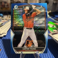 2023 Bowman Chrome MOJO Blue Refractor CARTER YOUNG #BCP-183  /150 - ORIOLES