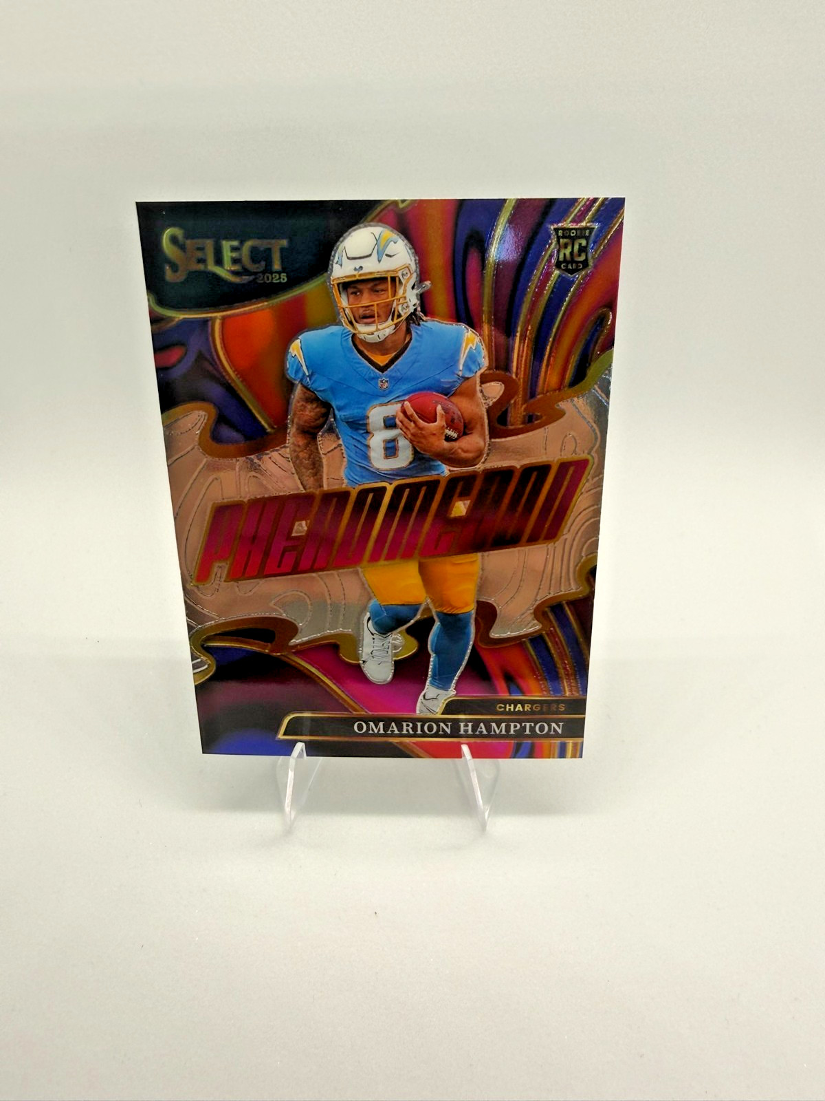 2025 Panini Select Omarion Hampton Phenomenon #15 RC Chargers
