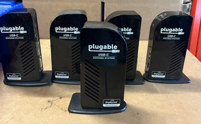 Lot of 5 - DisplayLink Plugable USB-C Docking Station (UD-ULTCDL )