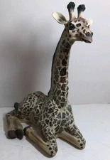 Large Vintage Cracked Finish Mosaic Giraffe Figurine 13-Inch