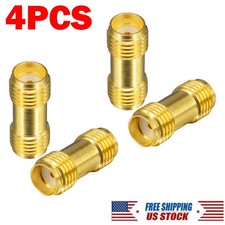 4 PACK SMA female To SMA female connect 2 SMA MALES RF Connector Adapter USA