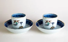 Mottahedeh Cincinnati Service Cups and Saucers Set of 2 Winterthur Vintage