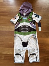 Nuevo con etiquetas Disfraz Buzz Lightyear Toy Story Pijama Cremallera Una Pieza Talla 8/10 Disney
