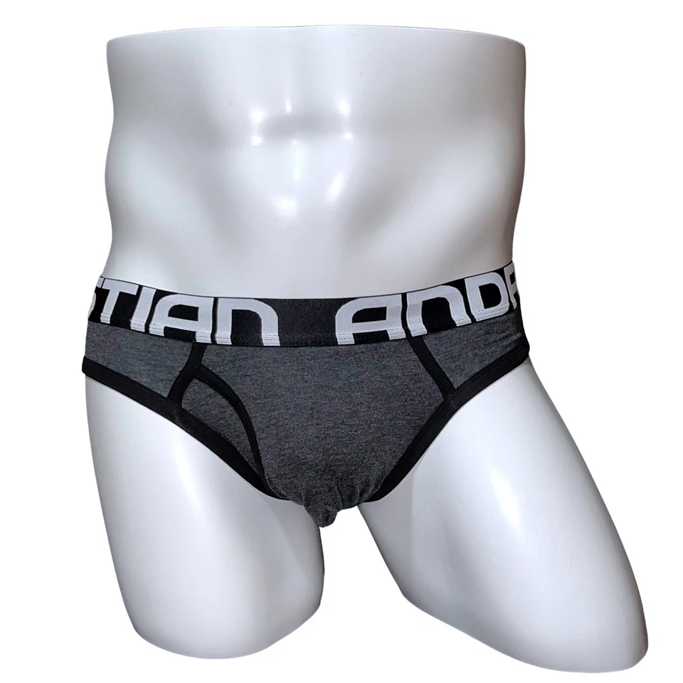 Andrew Christian Fly Locker Room Jock carbón talla S (28-31) #93073 nuevo con etiquetas Foto 2 de 4