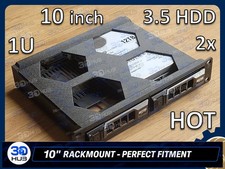 10 Inch Rack 1U Hot Swap HDD Bay - 2x 3.5 Dri...