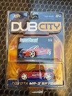 Toyota Mr-2 Spyder red/blue (2003 Jada Toys) Import Racer! Dub City 1:64 scale