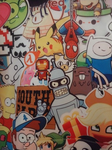 Colorful Unisex All Over Cartoon Print ,Lined Hoodie. Size XL. - Picture 7 of 11