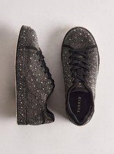 Torrid Embellished Sneaker Black Size 11WW New W/O Box