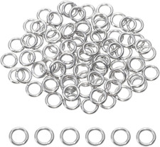 Stainless Steel Open Jump Rings Connector Thick Split Rings for Keychain Necklac