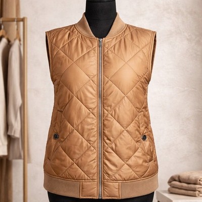 BCBGeneration Rose Gold Size S Quilted Vest Lightweight