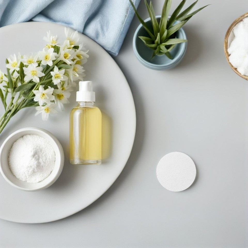 60pcs Round Compressed Facial Sponges | Exfoliating Face Scrubber Pads ...