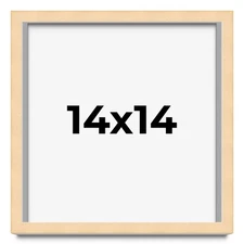 14x14 Solid Wood Picture Frame with UV Acrylic, Available in 6 Finishes