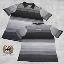 Cinch Mens Arenaflex Striped SS Performance PoloWestern Casual Grey Black M