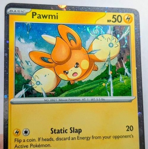 Pawmi SVP 040 Cosmos Holo w/ HD SWIRL🌀Pokemon Card (Scarlet & Violet Promos)