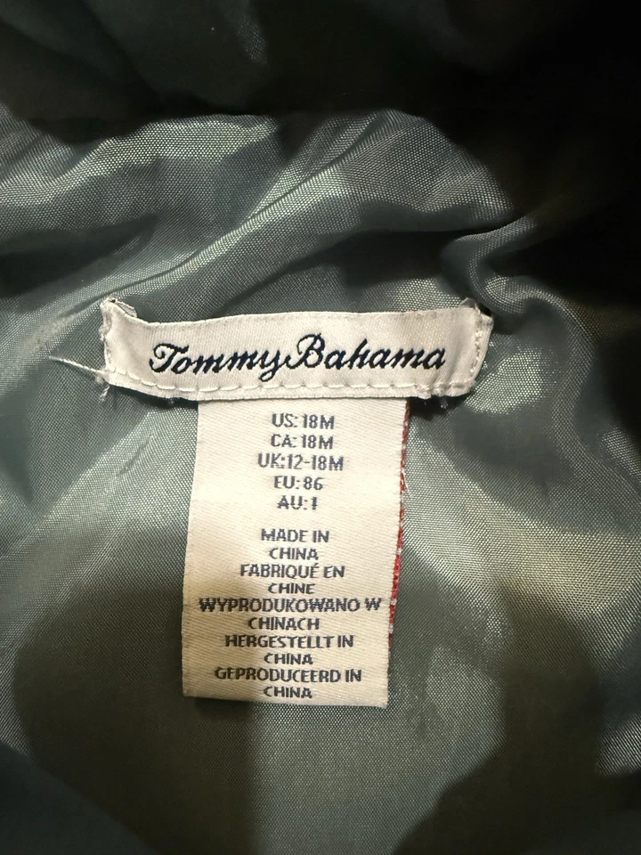 Abrigo de lluvia Tommy Bahama para niños pequeños 18 meses azul usado Foto 4 de 4
