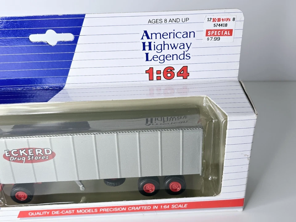 AHL - Ford F-7 Eckerd Drug Stores Semi Tractor Trailer - 1:64 Diecast - Image 4 of 4