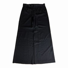 Gucci by Tom Ford Wide Leg Flared Palazzo Leather Loops Wool Trousers Pants