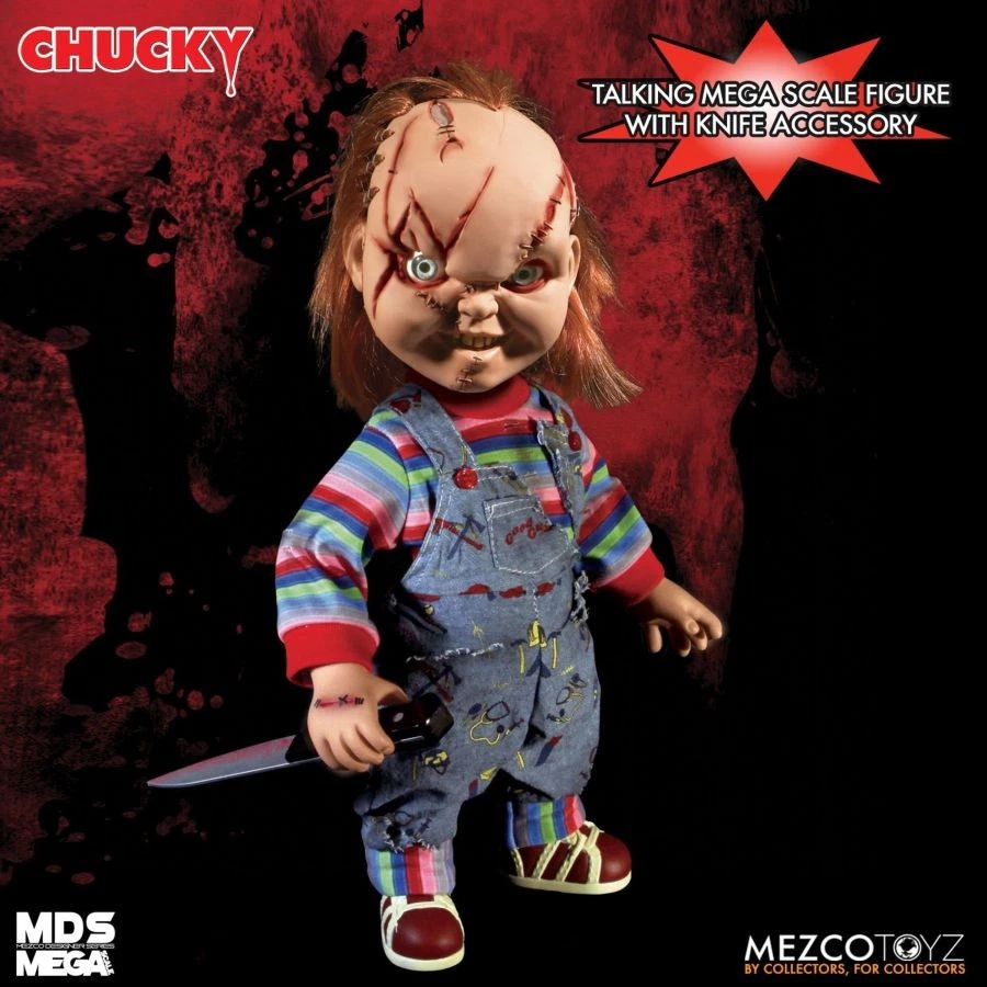 Child's Play - Chucky 15" Talking Action Scarred Figure Mezco Toyz NEW - IN STOC