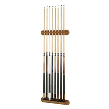 Viper Billiards Wall Rack - 8 Pool Cue Stick - Traditional Oak