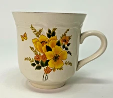 Vintage Sangostone 3411 Flower/Butterfly Mugs (lot of 5)