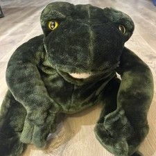 Large 20" Folkmanis Folktails Plush Green BullFrog Toad Frog Hand Puppet Animal