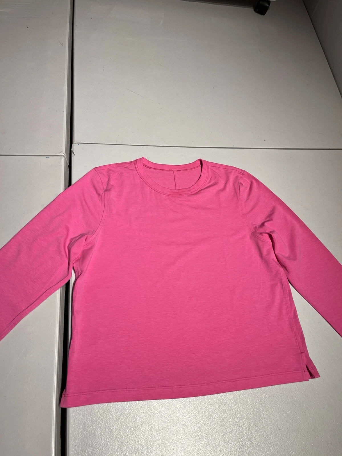 lululemon cropped sonic cotton thin yoga gym shirt