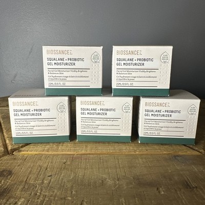 5x BIOSSANCE Squalane + Probiotic Cream Travel 0.5 oz Gel Moisturizer