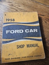 1958 Ford Cars Station Wagons Ranchero Oem Shop Manual Repair Guide