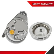 Chrome Saginaw Power Steering Pump 2 Groove Keyway Pulley Suit Chevy Sbc Bbc Chrome Saginaw Power Steering Pump 2 Groove Keyway Pulley Suit Chevy Sbc Bbc