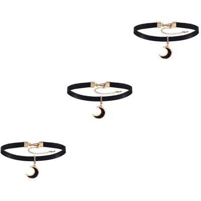  3 Pack Mond Anhänger Dekorative Halskette Stilvoller Nackenschmuck