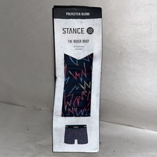 Size L- Stance Navy Electroshaka Polyester Blend Boxer Brief With Defects