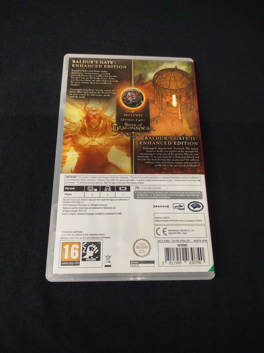 BALDUR'S GATE I & II: ENHANCED EDITION 1 2 Nintendo Switch BALDUR'S GATE I & II: ENHANCED EDITION 1 2 Nintendo Switch