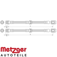 2X Bremsschlauch Metzger 4110444 2 BremsschläUche Rechts Links FüR Audi