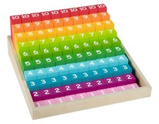 Playtive Kinder Zählstäbe Spiel Regenbogen 101tlg. Holz ab 3 Jahren Montesori