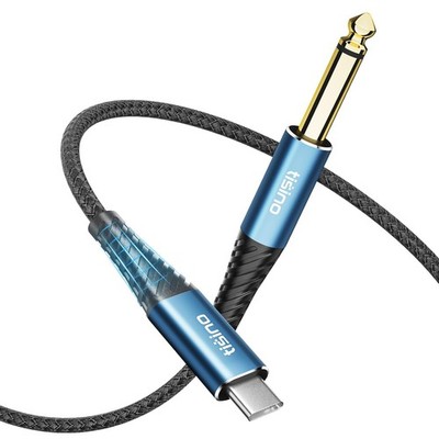 Tisino 1/4 to USB C Audio Cable, inch TS Type-C Bass/Guitar 3.3 ft 