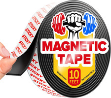 Flexible Magnetic Tape 10 feet x 1 inch - 1" 10' / 2.5cm 3m, Black